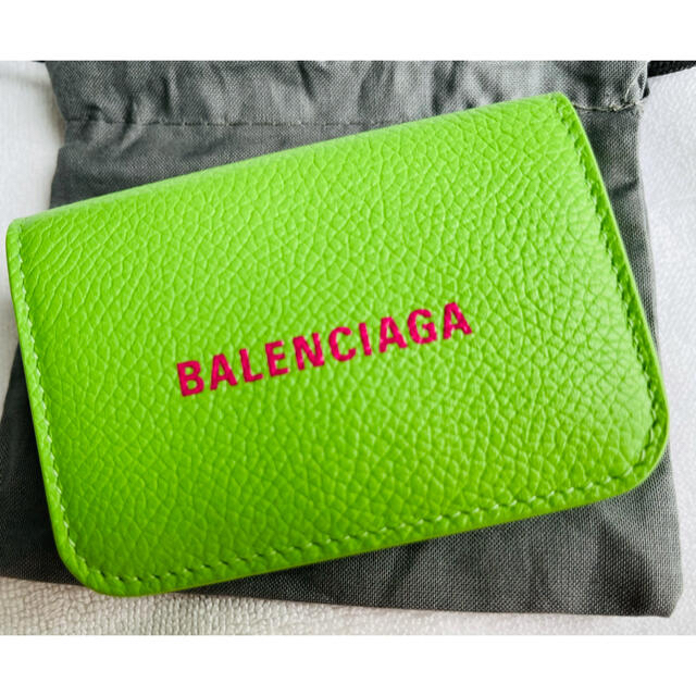 BALENCIAGA三つ折財布 グリーン 直営店購入 展示品 定価41000円