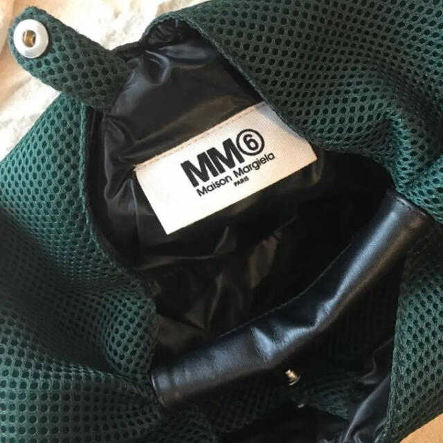 MM6(エムエムシックス)のMM6ジャパニーズトートバッグハンドバッグダークグリーン深緑トライアングルミニ レディースのバッグ(ハンドバッグ)の商品写真