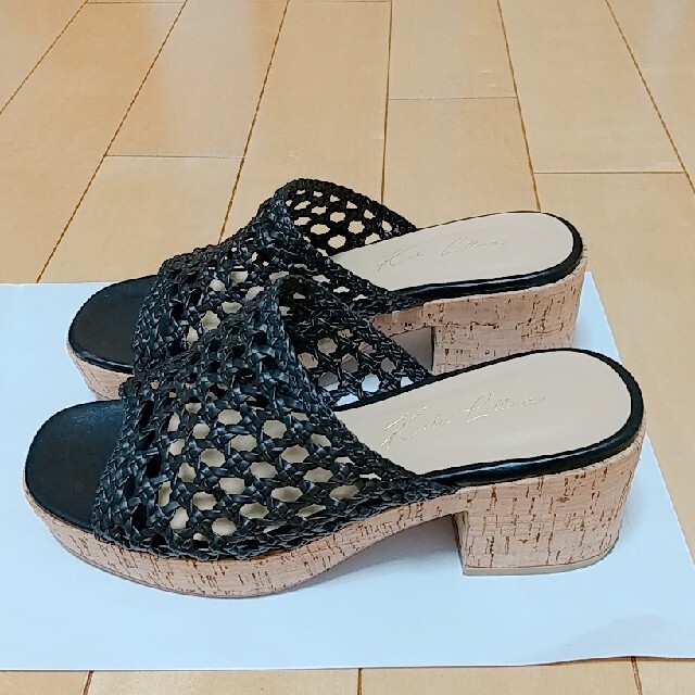 レディース 厚底 サンダル LL ブラック レディースの靴/シューズ(サンダル)の商品写真