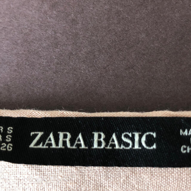 ZARA(ザラ)のZARA basic  オレンジ麻混ブラウス　S レディースのトップス(シャツ/ブラウス(半袖/袖なし))の商品写真