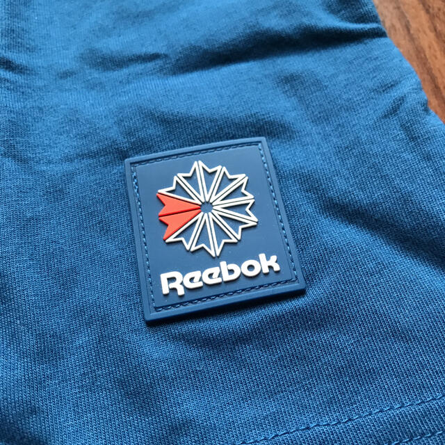 Reebok(リーボック)のReebok リーボック 半袖Tシャツ S ブルー 白 切り替え メンズのトップス(Tシャツ/カットソー(半袖/袖なし))の商品写真