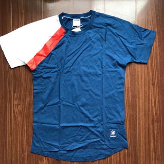 リーボック(Reebok)のReebok リーボック 半袖Tシャツ S ブルー 白 切り替え(Tシャツ/カットソー(半袖/袖なし))