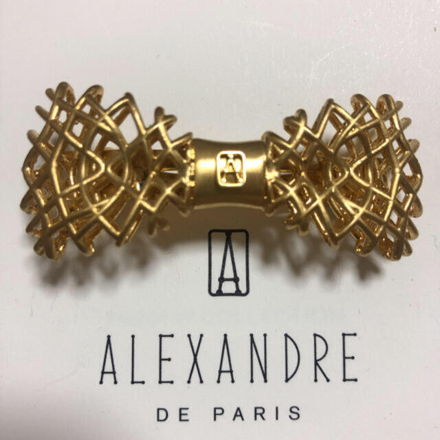 Alexandre de Paris(アレクサンドルドゥパリ)の新品　アレクサンドルドゥパリ  メタル　リボンバレッタ レディースのヘアアクセサリー(バレッタ/ヘアクリップ)の商品写真