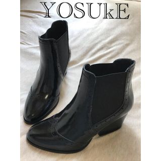 ヨースケ(YOSUKE)のブラック　23cm 合皮(ブーツ)