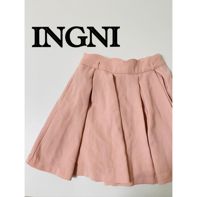 INGNI(イング)のピンク　フレアスカート レディースのスカート(ミニスカート)の商品写真