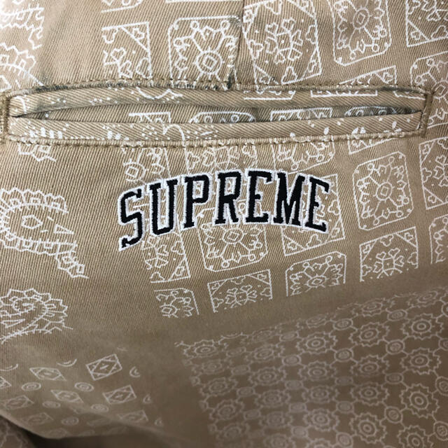 Supreme(シュプリーム)のsupreme paisley grid chino pant 30 カーキ メンズのパンツ(チノパン)の商品写真