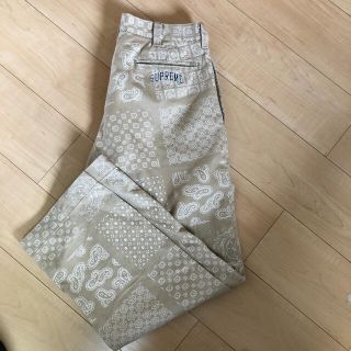 シュプリーム(Supreme)のsupreme paisley grid chino pant 30 カーキ(チノパン)