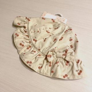 フタフタ(futafuta)の新品　フタフタ　チェリー　さくらんぼ　帽子　ハット　フリル(帽子)