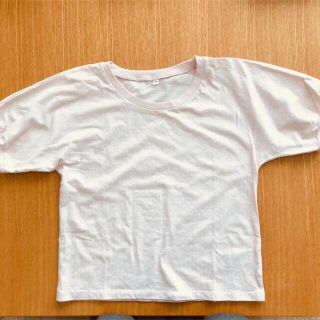 ムジルシリョウヒン(MUJI (無印良品))の無印良品　パフスリーブ　Tシャツ　ピンク　水玉　150(Tシャツ/カットソー)