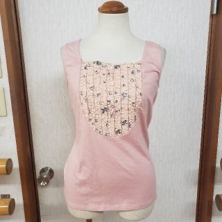 ピンクハウス(PINK HOUSE)のピンクハウス　レースフリルキャミソール　美品(キャミソール)