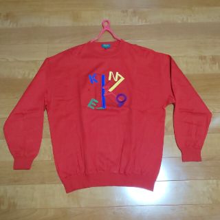 KENZO / ケンゾー | コットン タイガー ワッペン クルーネック スウェット | XL | レッド | メンズ