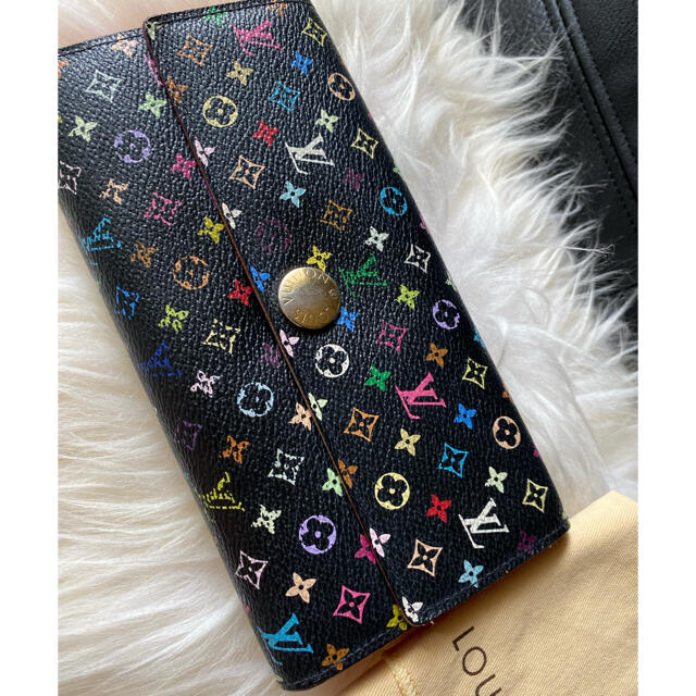 LOUIS VUITTON(ルイヴィトン)の専用✴︎ルイヴィトン　マルチカラー　長財布　黒／ピンク レディースのファッション小物(財布)の商品写真