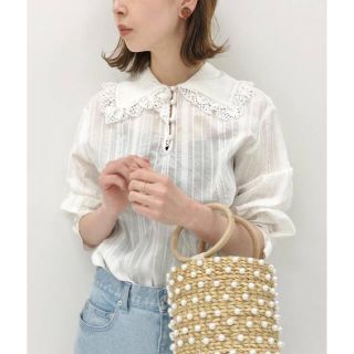 イエナ(IENA)のフユさま専用　IENA LA BOUCLE トーションレースカラーブラウス◆(シャツ/ブラウス(長袖/七分))