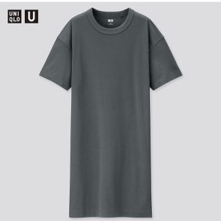 ユニクロ(UNIQLO)のユニクロ　 クルーネックTワンピース　 XS(ひざ丈ワンピース)