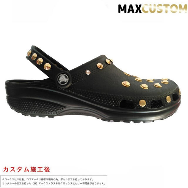 CROSS(クロス)のクロックス crocs ネオパンク カスタム クラシック 黒金 22～29 新品 メンズの靴/シューズ(サンダル)の商品写真