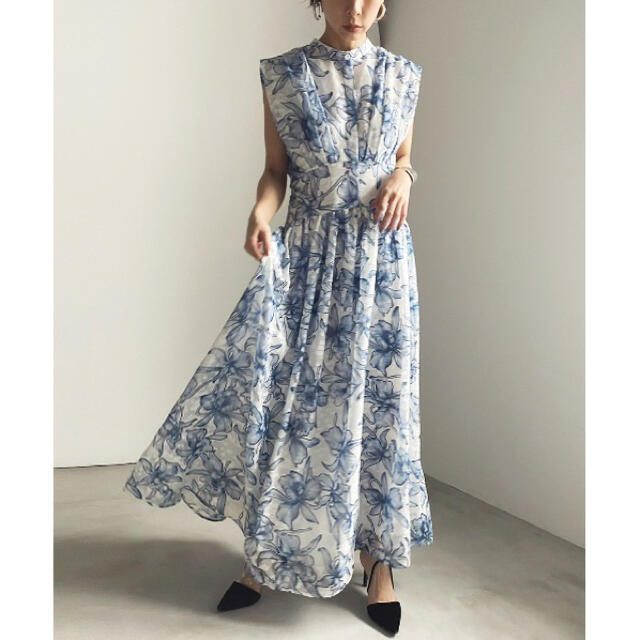 Ameri VINTAGE(アメリヴィンテージ)のADAM SLENDER DRESS レディースのワンピース(ロングワンピース/マキシワンピース)の商品写真