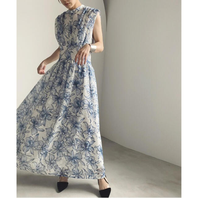 Ameri VINTAGE(アメリヴィンテージ)のADAM SLENDER DRESS レディースのワンピース(ロングワンピース/マキシワンピース)の商品写真