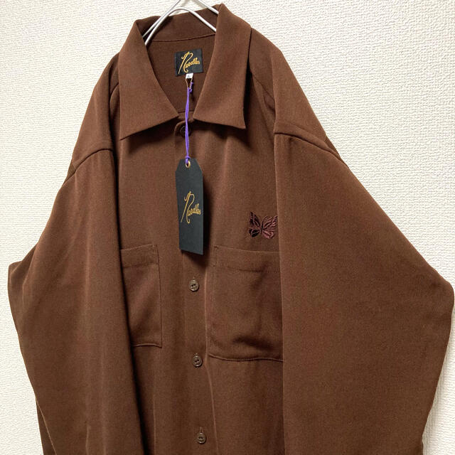 イニードル⊨ Needles シャツジャケット ブラウン ロゴの通販 by Mochi's shop｜ニードルスならラクマ - タグ付き ニードルス needles ≦があります