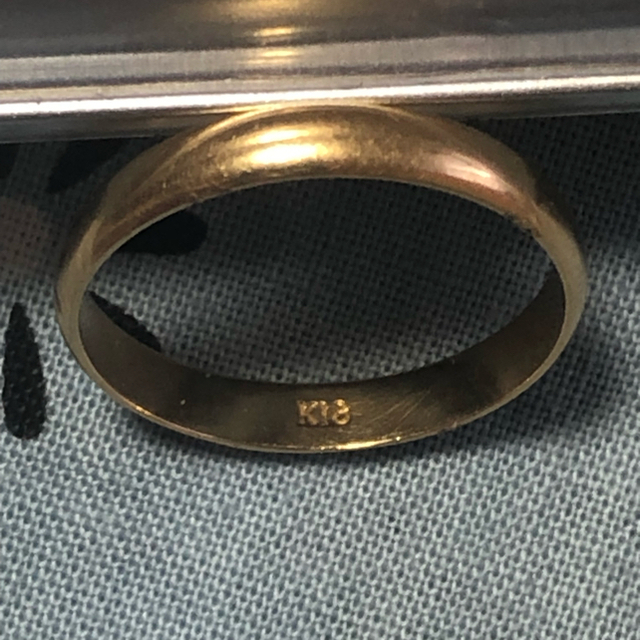K18リング 甲丸　18金指輪男女兼用 レディースのアクセサリー(リング(指輪))の商品写真