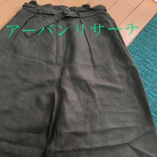 アーバンリサーチ(URBAN RESEARCH)のアーバンリサーチ　ワイドパンツ　リネン　カーキ色(カジュアルパンツ)