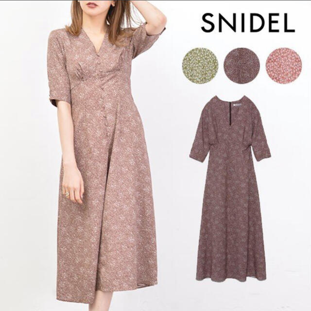 SNIDEL(スナイデル)のSNIDEL バリエーションプリントワンピース レディースのワンピース(ひざ丈ワンピース)の商品写真