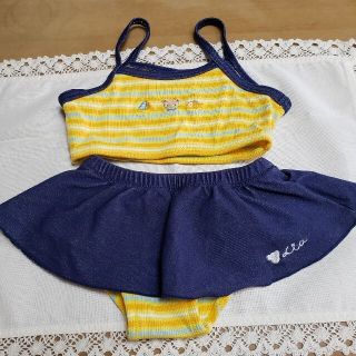 ファミリア(familiar)の中古美品　ファミリア　水着　ビキニ　パンツ　女の子用　80　りんごピン付き♪(水着)