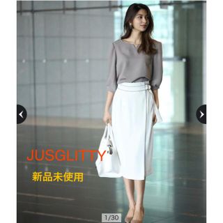 ジャスグリッティー(JUSGLITTY)のRIEさん専用デザインスリーブ配色セットアップ_Lサイズ(ひざ丈ワンピース)