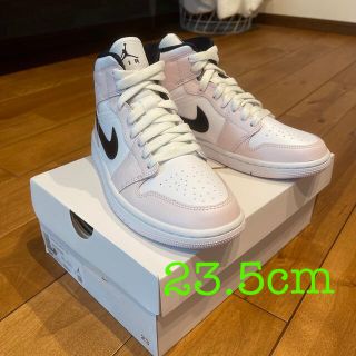 ナイキ(NIKE)のWMNS AIR JORDAN 1 MID【ライトバイオレット】23.5cm (スニーカー)