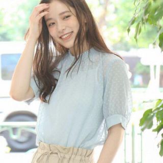 ロペピクニック(Rope' Picnic)のドット柄シースルーブラウス(シャツ/ブラウス(半袖/袖なし))