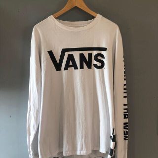 ヴァンズ(VANS)の【6/11 18:00まで】VANS ロンT white Mサイズ(Tシャツ(長袖/七分))