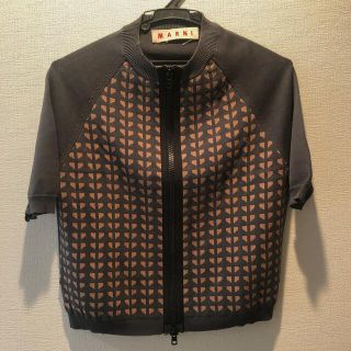 マルニ(Marni)のMARNI ジップアップ半袖サマーニット(ニット/セーター)