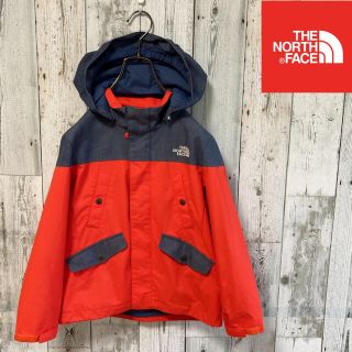 ザノースフェイス(THE NORTH FACE)のノースフェイス　子供服　マウンテンパーカー　レッド×デニム　キッズ120  (ジャケット/上着)