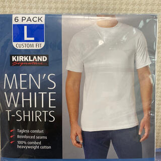 コストコ(コストコ)の6枚セット KIRKLAND カークランド無地 白 Tシャツ Lサイズ(Tシャツ/カットソー(半袖/袖なし))