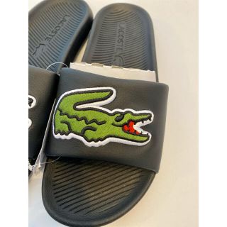 ラコステ(LACOSTE)の【27.0cm】LACOSTE ラコステ クロコ サンダル ラージロゴ ブラック(サンダル)