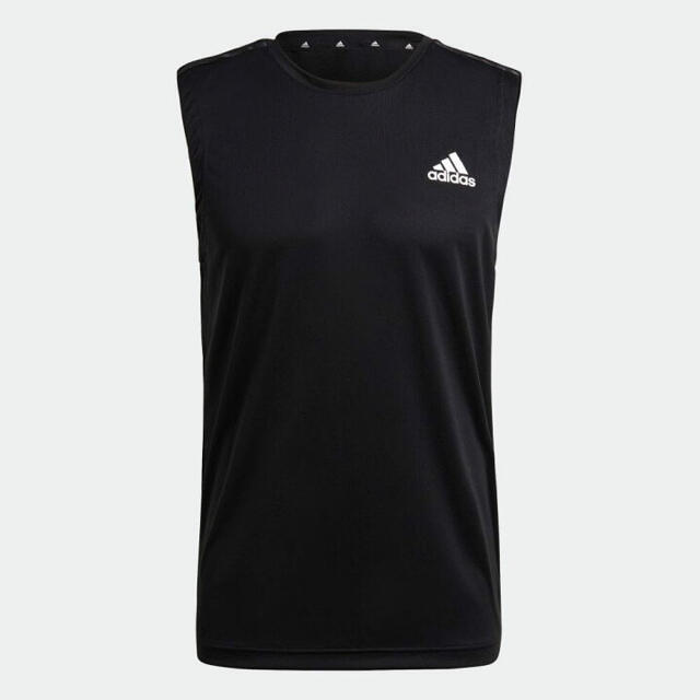 adidas(アディダス)のアディダス 3ストライプス タンクトップ ノースリーブ Lサイズ メンズのトップス(Tシャツ/カットソー(半袖/袖なし))の商品写真