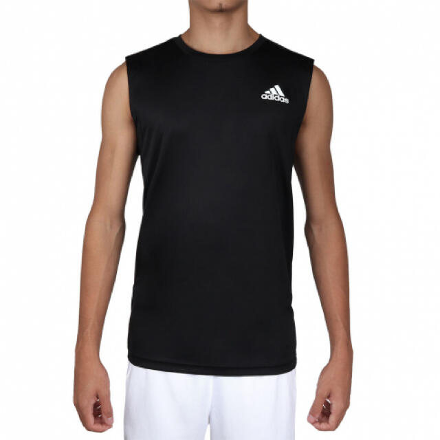 adidas(アディダス)のアディダス 3ストライプス タンクトップ ノースリーブ Lサイズ メンズのトップス(Tシャツ/カットソー(半袖/袖なし))の商品写真