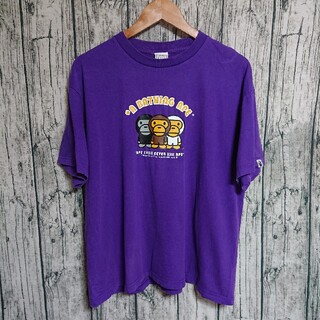 アベイシングエイプ Tシャツ・カットソー(メンズ)（パープル/紫色系 ...