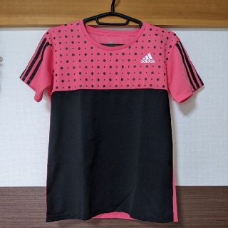 アディダス(adidas)のアディダス　adidas  ドットピンクTシャツ　160(Tシャツ/カットソー)