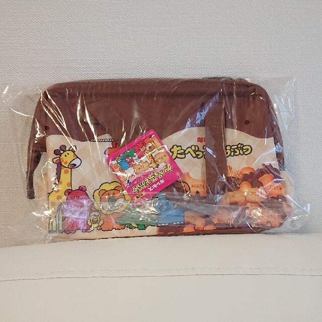 たべっ子どうぶつ がまぐちランチトートバッグ チョコ 非売品 インテリア/住まい/日用品のキッチン/食器(弁当用品)の商品写真