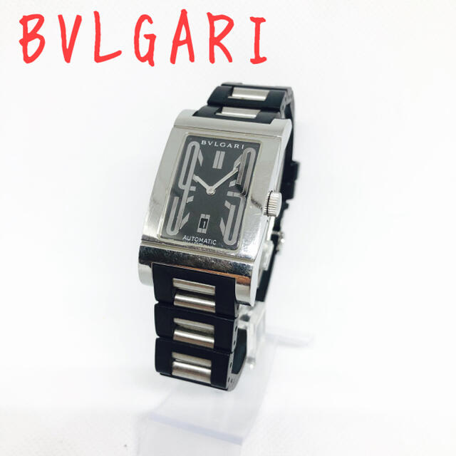 BVLGARI ブルガリ レッタンゴロ RT45S ブラック 自動巻き メンズ