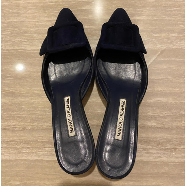 MANOLO BLAHNIK(マノロブラニク)のマノロブラニク maysale 5センチヒール 38  レディースの靴/シューズ(ミュール)の商品写真