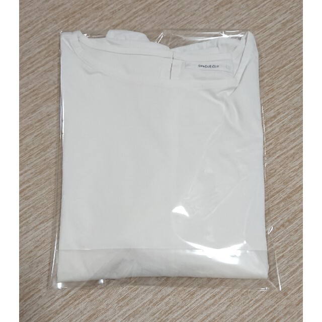 OPAQUE.CLIP(オペークドットクリップ)の美品 オペークドットクリップ マーセライズコットン フリルTシャツ 半袖 レディースのトップス(Tシャツ(半袖/袖なし))の商品写真