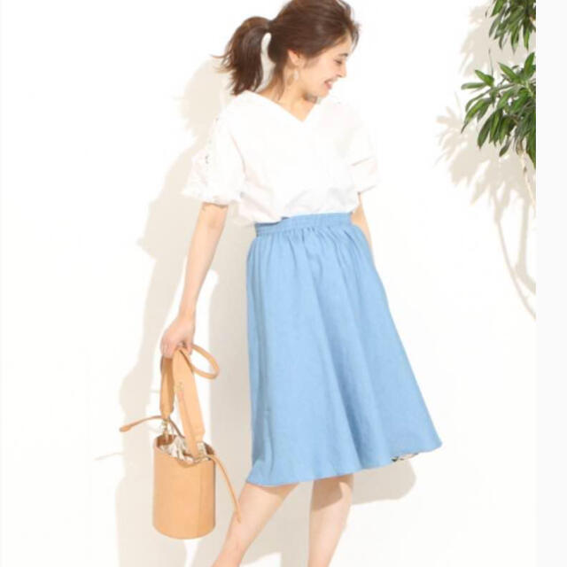 natural couture(ナチュラルクチュール)のナチュラルクチュール　リバーシブル　スカート レディースのスカート(ひざ丈スカート)の商品写真