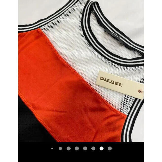 DIESEL メッシュ両サイドスリットロングワンピース❤️新品¥27000 2