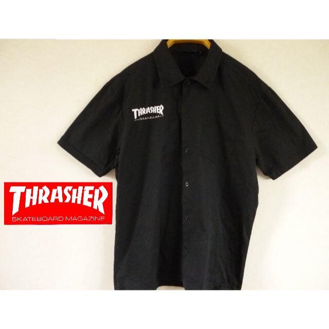 THRASHER(スラッシャー)の美品 THRASHER スラッシャー 半袖 刺繍ロゴ シャツ L メンズのトップス(Tシャツ/カットソー(半袖/袖なし))の商品写真