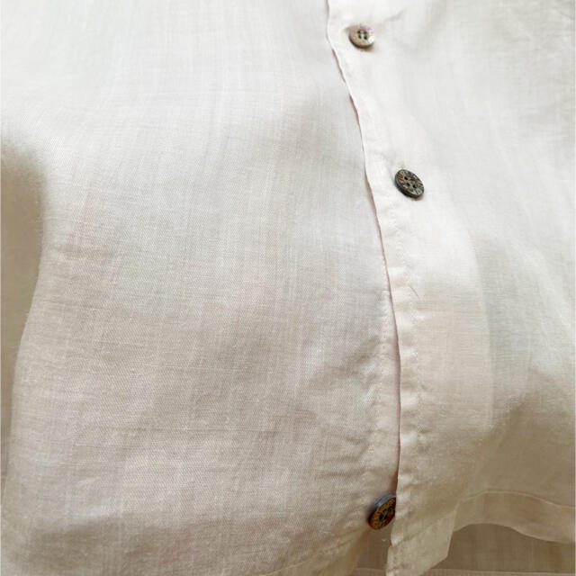UNITED ARROWS(ユナイテッドアローズ)のレセント Le CENT 林田 バンドカラー 麻 リネン シャツ ワイシャツ メンズのトップス(シャツ)の商品写真