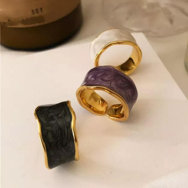 ヴィンテージ　リング　パープル　紫 レディースのアクセサリー(リング(指輪))の商品写真