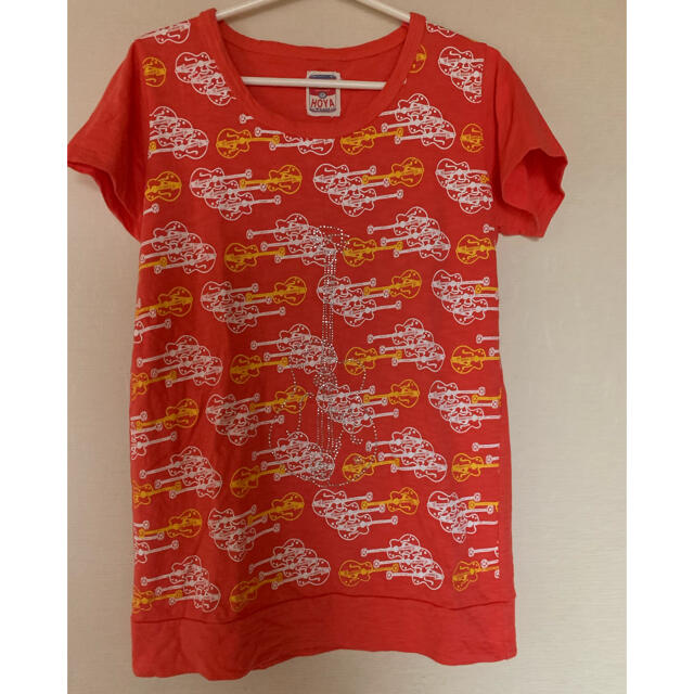 レディースTシャツ　ギター柄　オレンジ レディースのトップス(Tシャツ(半袖/袖なし))の商品写真