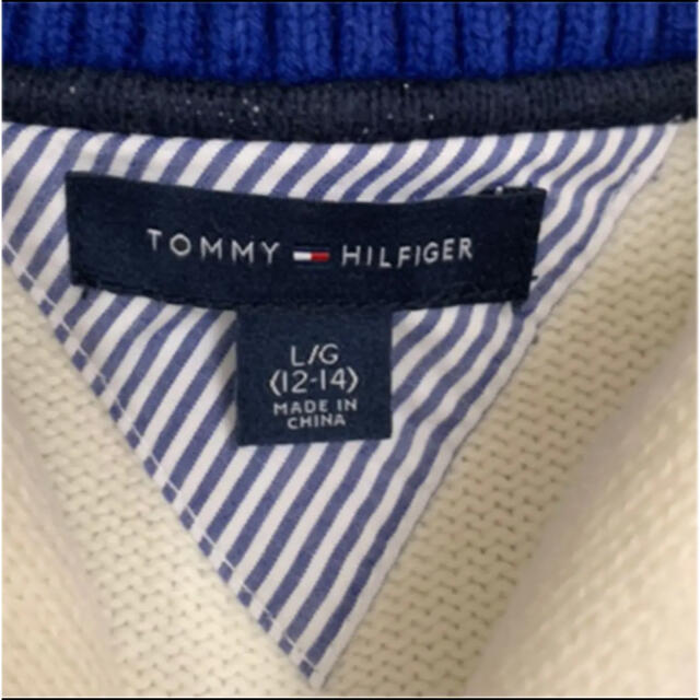 TOMMY HILFIGER(トミーヒルフィガー)のTOMMY  HILFIGER 襟付きカーディガン　L/G 12−14 150 キッズ/ベビー/マタニティのキッズ服男の子用(90cm~)(ニット)の商品写真