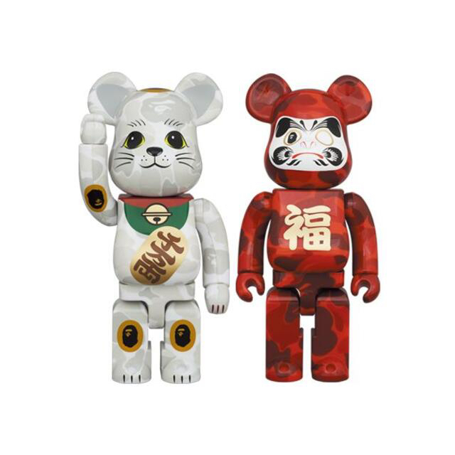 BE@RBRICK 招き猫 福入 蓄光 100％